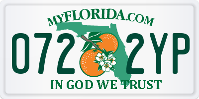 FL license plate 0722YP