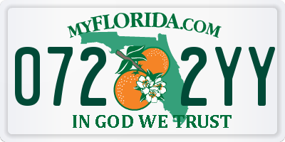 FL license plate 0722YY