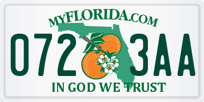 FL license plate 0723AA
