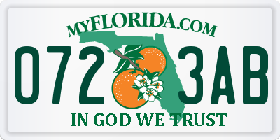FL license plate 0723AB