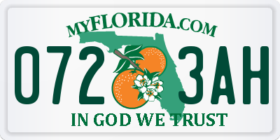 FL license plate 0723AH
