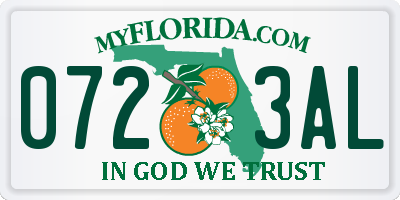 FL license plate 0723AL