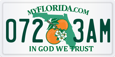 FL license plate 0723AM