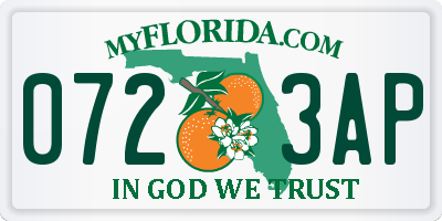 FL license plate 0723AP