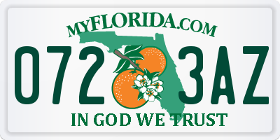 FL license plate 0723AZ