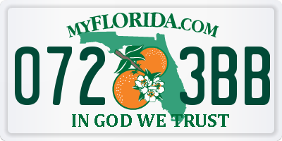 FL license plate 0723BB