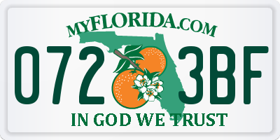 FL license plate 0723BF