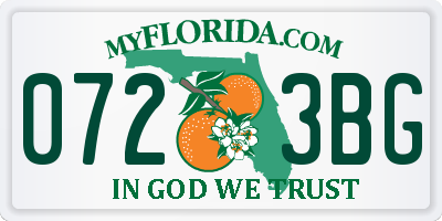 FL license plate 0723BG