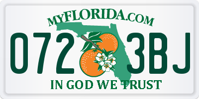 FL license plate 0723BJ