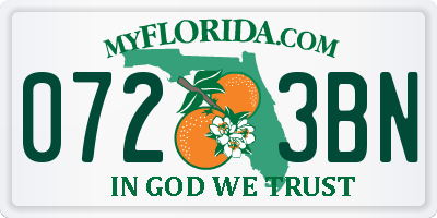 FL license plate 0723BN