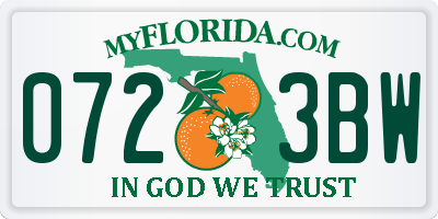FL license plate 0723BW