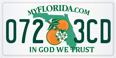 FL license plate 0723CD