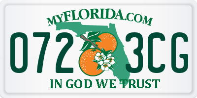 FL license plate 0723CG