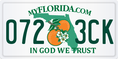 FL license plate 0723CK