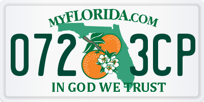 FL license plate 0723CP