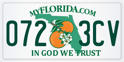 FL license plate 0723CV