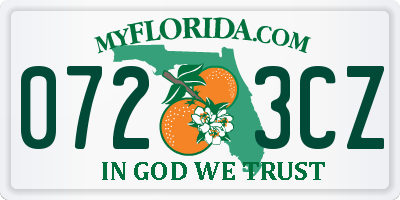 FL license plate 0723CZ