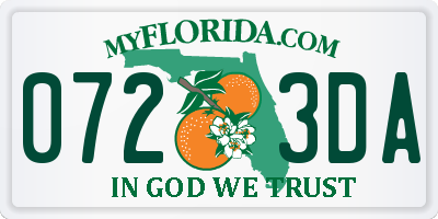 FL license plate 0723DA
