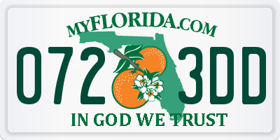 FL license plate 0723DD