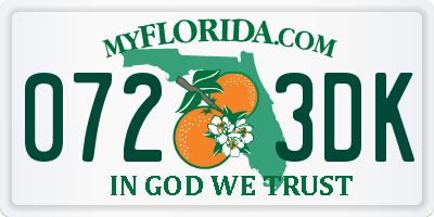 FL license plate 0723DK