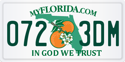 FL license plate 0723DM