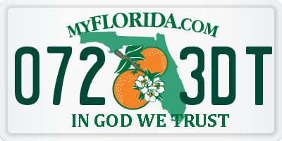 FL license plate 0723DT