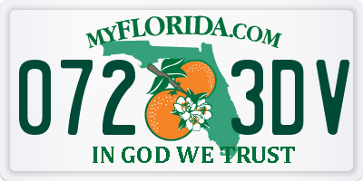 FL license plate 0723DV