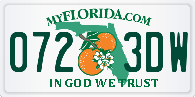 FL license plate 0723DW