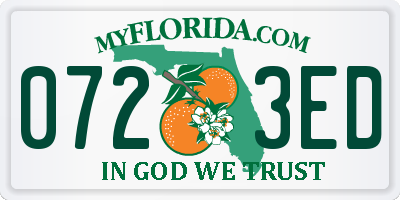 FL license plate 0723ED