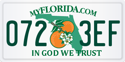 FL license plate 0723EF