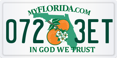 FL license plate 0723ET