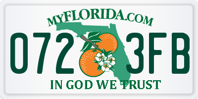 FL license plate 0723FB