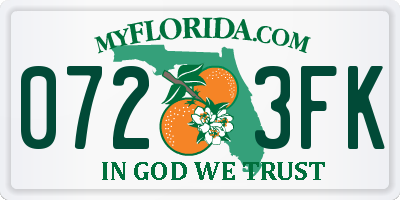 FL license plate 0723FK