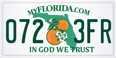 FL license plate 0723FR