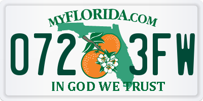 FL license plate 0723FW