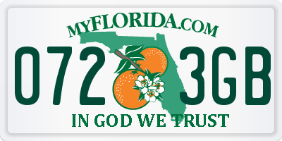 FL license plate 0723GB