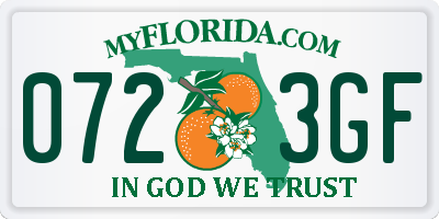 FL license plate 0723GF