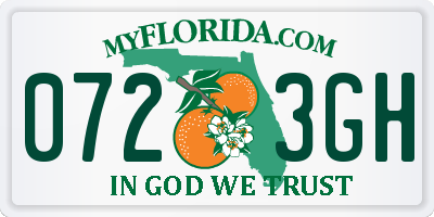 FL license plate 0723GH