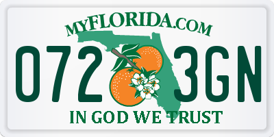 FL license plate 0723GN