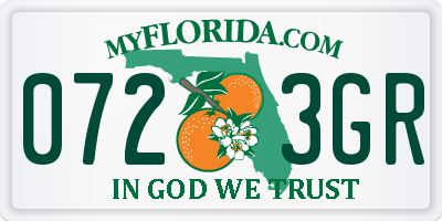 FL license plate 0723GR
