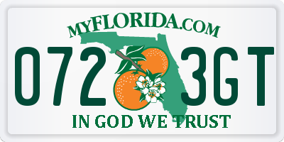 FL license plate 0723GT