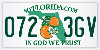 FL license plate 0723GV