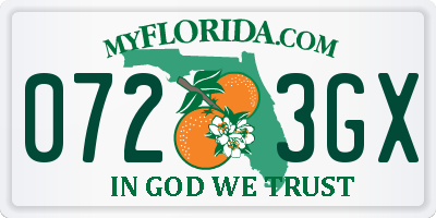 FL license plate 0723GX