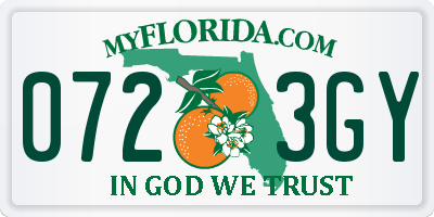 FL license plate 0723GY