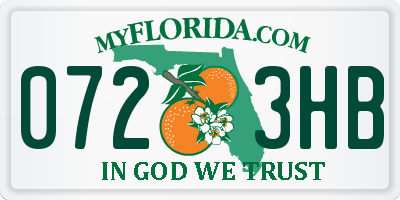 FL license plate 0723HB
