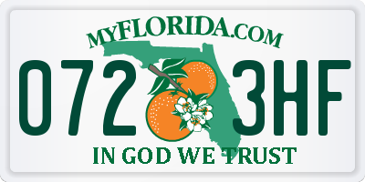 FL license plate 0723HF