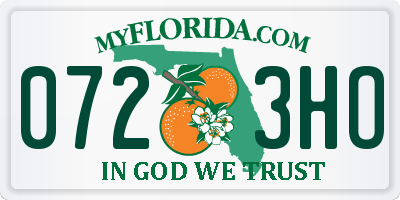 FL license plate 0723HO