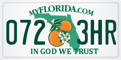 FL license plate 0723HR