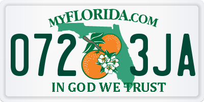 FL license plate 0723JA