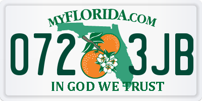 FL license plate 0723JB